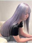 7968ラベンダーパープルハイトーンダブルカラーレイヤーカット