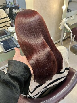 フラッグ ヘアー 天神西通り店(Flag HAIR) 髪質改善カラー/ワインレッドカラー