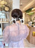 結婚式セット/ヘアアレンジ/ツインアレンジ/お団子アレンジ