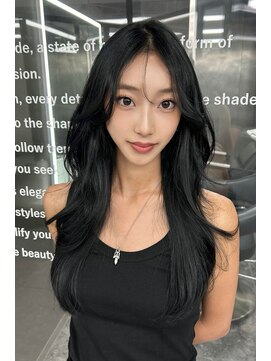 ランズ(LANDS) グレーブラック×レイヤーカット