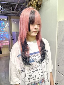 グロウ 渋谷(grow) 【ペールピンク×ブラックデザイン×韓国レイヤー】