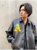 波巻きツイストスパイラル/刈り上げセンターパート/溝の口