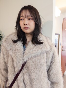 ベンジー オウン 代々木上原店(benji own) ココアブラウン ミディアムレイヤー