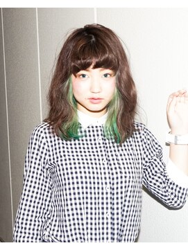 ニコヘアー(niko hair) インナーカラーGreen▼LINEID@vey3047y