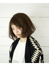 ヘア アート ピスカピスカ(Hair art pisca pisca) ラフさとこなれ感満載なルーズボブ