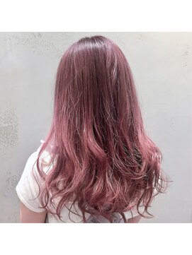 アンド バイ ヘアサロン(AND by hair salon) モーブピンクグラデーションカラー