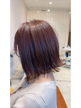 クルニエ(crenier) crenierで作るカシスカラーのパッツンボブ●