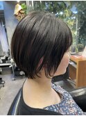 大人かわいい20代30代40代丸みショートボブ