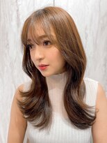 ロンド エスポワール 錦糸町(Lond espoir)&nbsp;〇韓国前髪くびれ巻きヨシンモリピンクベージュシースルーバング