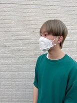 ゴデーレ(GODERE)&nbsp;メンズカット韓国風アッシュベージュマッシュセンターパーツ