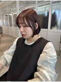 ミニボブ艶カラー