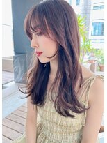 大人ガーリーレイヤーチョコレートブラウン