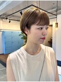 ワイドバングマッシュショート
