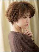 マロンベージュ抜け感ショートマッシュパーマY北浦和30代40代