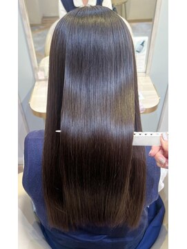 アンド ラ ブランシュ(&.La Blanche) アプリコットオレンジ/くびれヘア/ストレート/縮毛矯正