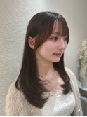 黒髪小顔/顔周り/ボヘイリーブ/レイヤー/髪質改善/縮毛矯正/