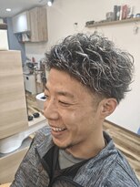 ツバメ(Tsubame) ルーズパーマ+ホワイトメッシュ