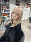 レイヤーカット/ブロンド
