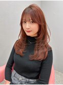 韓国ヘア/レイヤーカット/前髪あり/顔まわりレイヤー