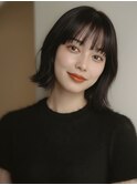 地毛風カラー×切りっぱなしボブ外ハネミニボブ/20代30代成増