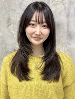 サーカス 町田(circus)&nbsp;レイヤーカット×グレーブラウン　顔周りカット/ロングレイヤー