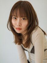 テトテ バイ ミリー 江坂(tetote by milly) 【tetote江坂】ミディアムハッシュカット×ヘーゼルベージュ