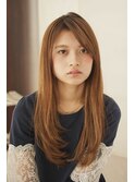 ストレートすぎないやわらかさが魅力の外国人風ロング!!