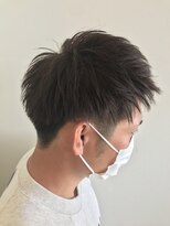 ジップ 緑店(zip)&nbsp;メンズアッシュグレー×２０代外国人風