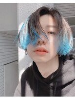 シン(syn) ハイトーンマッシュ グラデーション ブルー