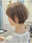 大人可愛い20代30代40代前下がりショートボブ【GRAFF銀座】