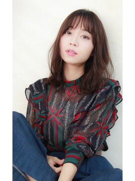 アドレバイハピネス(ADORE by happiness) くすみショコラベージュ　ロング　カールシルエット　30代40代