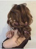 ゆるふわアップスタイル♪お出かけやデートにも◎早朝ヘアセット