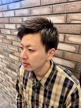 バーバー波打チギワ&nbsp;ソフト刈り上げアップバンクショート