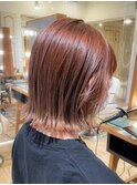 まろやかオレンジベージュ◎外ハネボブ
