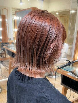 ネオリーブ チロル 横浜西口店(Neolive CiroL.) まろやかオレンジベージュ◎外ハネボブ