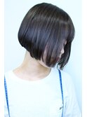 《knit銀座》大人黒髪20代30代40代ショートボブ丸み前下がり