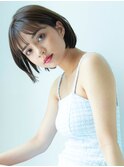 【石畑結華】ぱっつんシースルーバングミニボブ