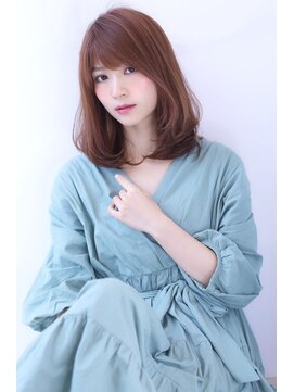 オーロ 緑地公園店(ORO) アッシュブラウンの大人かわいいブランジュ小顔くびれセミディ