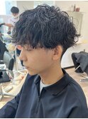 無造作パーマ波巻きパーマ波巻きスパイラルパーマツーブロック