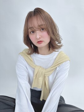 ルービック 枚方(Rubik's) 大人かわいい春カラー/外ハネボブ/オリーブベージュ