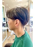 ショート センターパート 韓国風