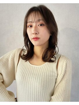 エジョン 幡ヶ谷店(Aejon) シルキーベージュプリカールチョコレートミディアムヘア