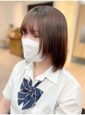 フェイスレイヤーボブ×美髪[ぱつっとボブ/縮毛矯正/横浜韓国]
