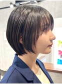 30代40代大人女性/前髪ありショートボブ/ショートヘア/髪質改善