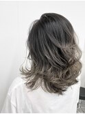 アッシュブラック シルバーグラデーションカラー 小岩