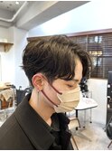 メンズカットカルマパーマニュアンスパーマセンターパート