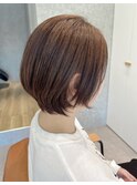 シャキーンとしない縮毛矯正ショートボブ