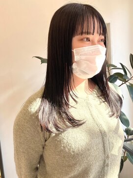 ヘアーアイスカルテット(HAIR ICI QUARTET) シースルーバングくびれ丸みヘア大人可愛い大人美人前髪艶感