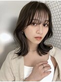 レイヤーカットインナーカラーイヤリングカラー色落ち綺麗表参道