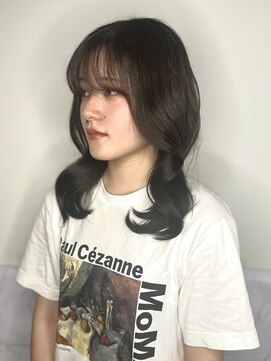 エニー 栄(Any) ミディアムくびれ巻き♪グレージュカラー